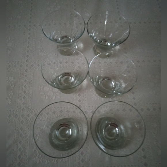 🆕 6 Vintage, MCM, Atomic, Dessert, Cocktail Martini, Flared, Wide, NWOT - Picture 6 of 9